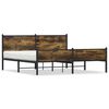 vidaXL Kovov&yacute; r&aacute;m postele bez matrace kouřov&yacute; dub 160 x 200 cm