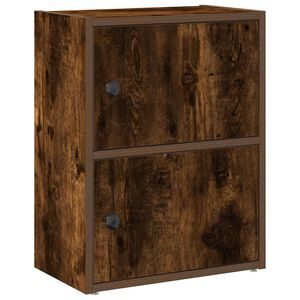 vidaXL Knihovna kouřov&yacute; dub 40x24x52 cm kompozitn&iacute; dřevo