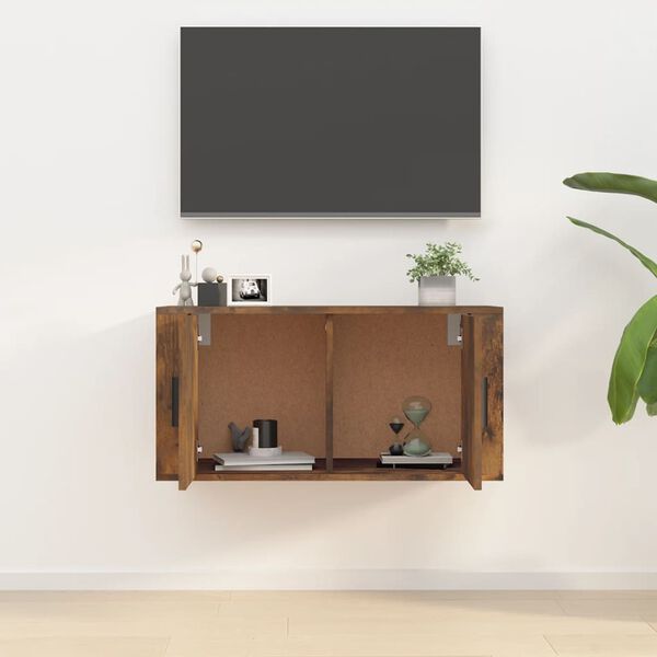 vidaXL N&aacute;stěnn&aacute; TV skř&iacute;ňka kouřov&yacute; dub 80 x 34,5 x 40 cm