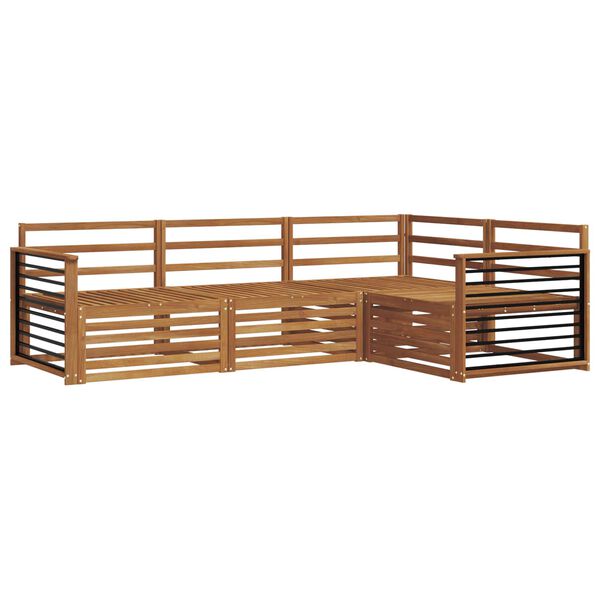 vidaXL Venkovn&iacute; pohovkov&aacute; souprava 4 pcs Př&iacute;rodn&iacute;