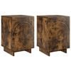 vidaXL Nočn&iacute; skř&iacute;ňka 2 pcs Kouřov&yacute; dub 33,5 x 34,5 x 50 cm