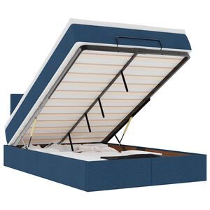 vidaXL Osmansk&aacute; postel s matrac&iacute; & LED modr&aacute; 120x190cm l&aacute;tka