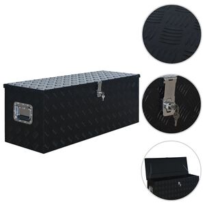 vidaXL Hlin&iacute;kov&yacute; box 1085 x 370 x 400 mm čern&yacute;