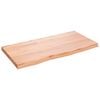 vidaXL Koupelnov&aacute; deska hněd&aacute; 80x40x(2-4) cm o&scaron;etřen&yacute; masivn&iacute; dřevo