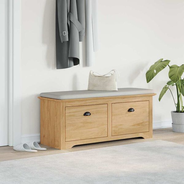 vidaXL Lavice do chodby se z&aacute;suvkou BODO Medov&aacute; hněd&aacute; 118 x 40 x 50 cm