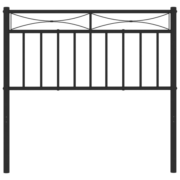 vidaXL Kovové čelo postele černé 90 cm