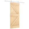 vidaXL Posuvn&eacute; dveře 85 x 210 cm Masivn&iacute; borov&eacute; dřevo (neupraven&eacute;)