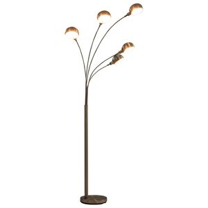 vidaXL Stojac&iacute; lampa 200 cm 5 x E14 stř&iacute;brn&aacute;