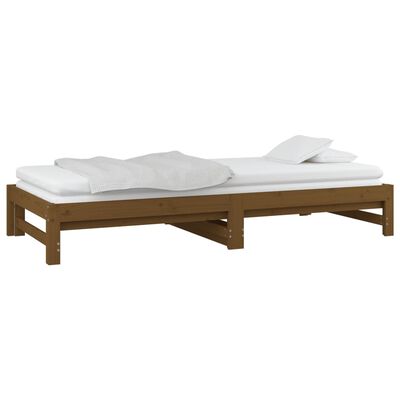 vidaXL Výsuvná postel medově hnědá 2x (90 x 200) cm masivní borovice