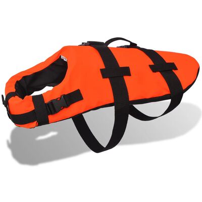 vidaXL Plovací záchranná vesta pro psa M oranžová