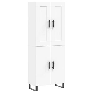 vidaXL Skř&iacute;ň highboard b&iacute;l&aacute; 69,5 x 34 x 180 cm kompozitn&iacute; dřevo