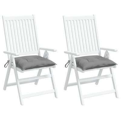 vidaXL Podušky na židli 2 ks šedé 50 x 50 x 7 cm látka oxford