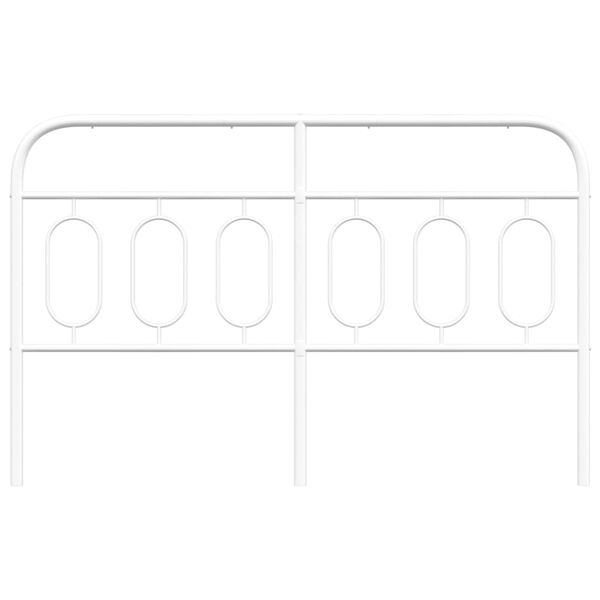 vidaXL Kovov&eacute; n&aacute;hradn&iacute; čelo postele b&iacute;l&eacute; 137 cm