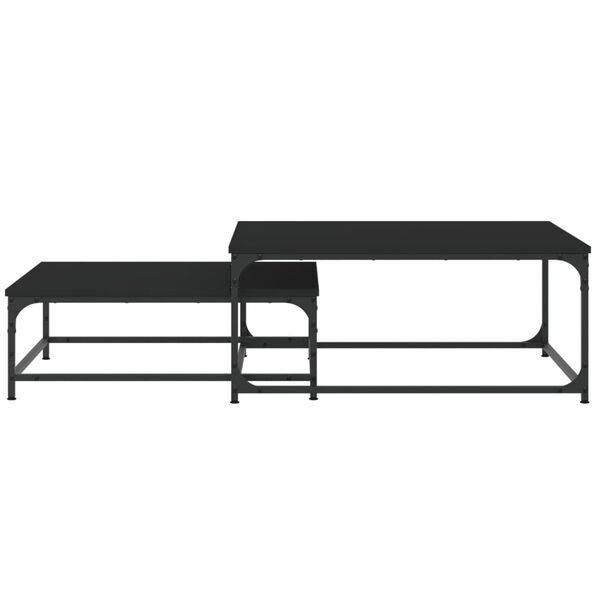 vidaXL Hn&iacute;zdov&eacute; konferenčn&iacute; stolky 2 ks čern&eacute; kompozitn&iacute; dřevo