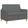 vidaXL Sofa s &uacute;ložn&yacute;m prostorem Tmavě &scaron;ed&aacute; 122 x 78 x 87 cm Polyester