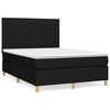 vidaXL Box spring postel s matrac&iacute; čern&aacute; 140 x 190 cm textil