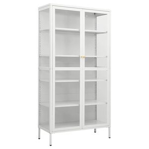 vidaXL Vitr&iacute;na b&iacute;l&aacute; 90 x 40 x 180 cm ocel a tvrzen&eacute; sklo