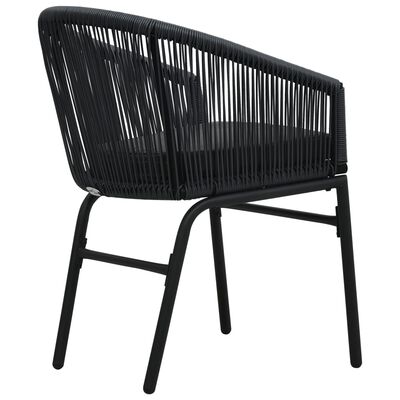 vidaXL Zahradní židle 2 ks černé PE ratan