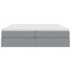 vidaXL Postel s &uacute;ložn&yacute;m prostorem a matrac&iacute; Světle &scaron;ed&aacute; 180 x 200 cm