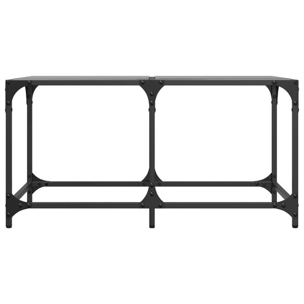 vidaXL Konferenčn&iacute; stolek čern&aacute; skleněn&aacute; deska 78,5 x 40 x 40 cm ocel