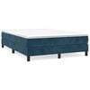 vidaXL Box spring postel s matrac&iacute; tmavě modr&aacute; 140x200 cm samet