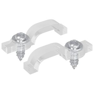 vidaXL LED p&aacute;sek spony 23,8 mm 2 ks Transparentn&iacute; Plast a železo