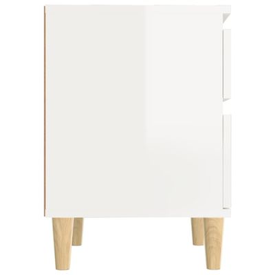 vidaXL Noční stolek bílý s vysokým leskem 40x35x50 cm