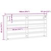 vidaXL Vitr&iacute;na s polic&iacute; Star&eacute; dřevo 100 x 8,5 x 50 cm kompozitn&iacute; dřevo