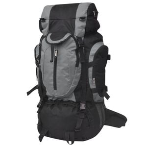 vidaXL Outdoorov&yacute; batoh XXL 75 l čern&yacute; a &scaron;ed&yacute;