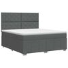 vidaXL Postel boxspring s matrac&iacute; Tmavě &scaron;ed&aacute; 160 x 200 cm Textil