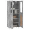 vidaXL Skř&iacute;ň highboard betonově &scaron;ed&aacute; 69,5x34x180 cm kompozitn&iacute; dřevo