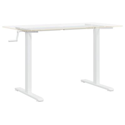 vidaXL Rám stojacího stolu bílý (94–135) x 60 x (70–114) cm ocel