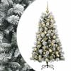 vidaXL Uměl&yacute; kloubov&yacute; v&aacute;nočn&iacute; stromeček s baňkami 150 cm 150 LED