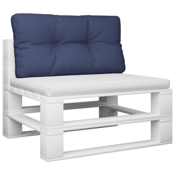 vidaXL Podu&scaron;ka na palety n&aacute;mořnicky modr&aacute; 80 x 40 x 12 cm textil