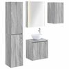 vidaXL Sada koupelnov&yacute;ch skř&iacute;něk 5 pcs &Scaron;ed&yacute; Sonoma 53 x 15,5 x 70 cm