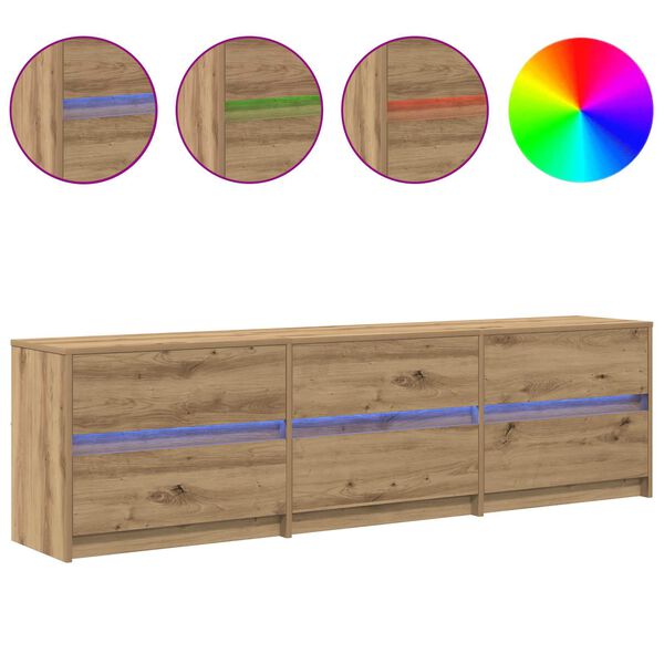 vidaXL TV jednotky N&aacute;stěnn&yacute; 2 pcs Artisanov&yacute; dub 180 x 34 x 50 cm