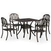 vidaXL 5d&iacute;ln&yacute; bistro set lit&yacute; hlin&iacute;k bronzov&yacute;
