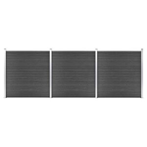 vidaXL Set plotov&yacute;ch d&iacute;lců WPC 526 x 186 cm čern&yacute;