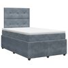 vidaXL Postel boxspring s matrac&iacute; s čelo Tmavě &scaron;ed&aacute; 120 x 190 cm Samet