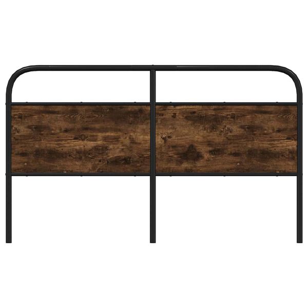 vidaXL N&aacute;hradn&iacute; čelo postele kouřov&yacute; dub 150 cm ocel a kompozitn&iacute; dřevo