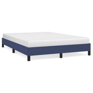 vidaXL R&aacute;m postele bez matrace modr&yacute; 140 x 200 cm textil