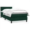 vidaXL Box spring postel s matrac&iacute; tmavě zelen&aacute; 80x220 cm samet