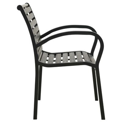 vidaXL Zahradní židle 2 ks ocel a WPC černé