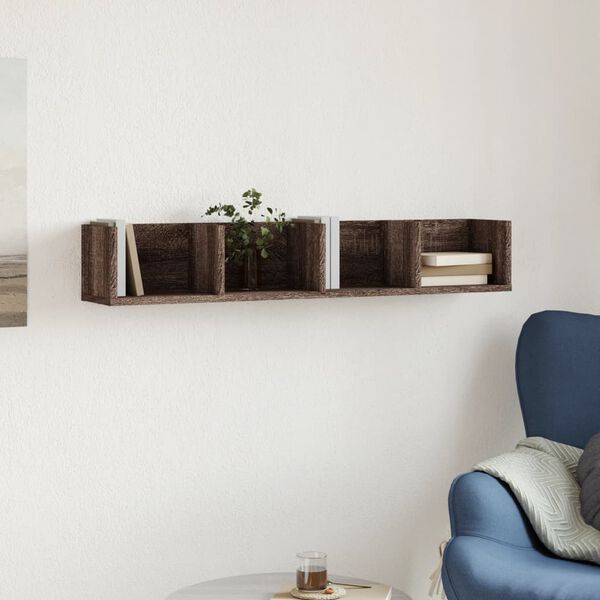 vidaXL N&aacute;stěnn&aacute; skř&iacute;ňka hněd&yacute; dub 99 x 18 x 16,5 cm kompozitn&iacute; dřevo