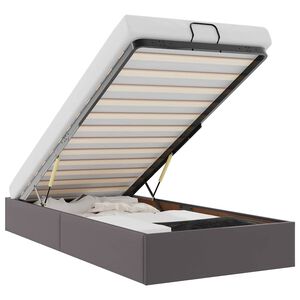 vidaXL Osmansk&yacute; r&aacute;m postele bez matrace &scaron;ed&aacute; 80x200 cm uměl&aacute; kůže