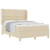 vidaXL Postel s boxspringem s matrac&iacute; Kr&eacute;mov&aacute; 190 x 140 cm textil