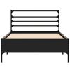 vidaXL R&aacute;m postele čern&yacute; 90 x 200 cm kompozitn&iacute; dřevo a kov