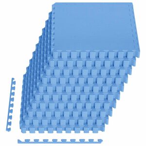 vidaXL Rohož pod baz&eacute;n 50 pcs Modr&aacute; 18 m&sup2; EVA pěna