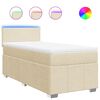 vidaXL Box spring postel s matrac&iacute; kr&eacute;mov&aacute; 100 x 200 cm textil