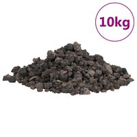 vidaXL Sopečné kameny 10 kg černé 1–2 cm